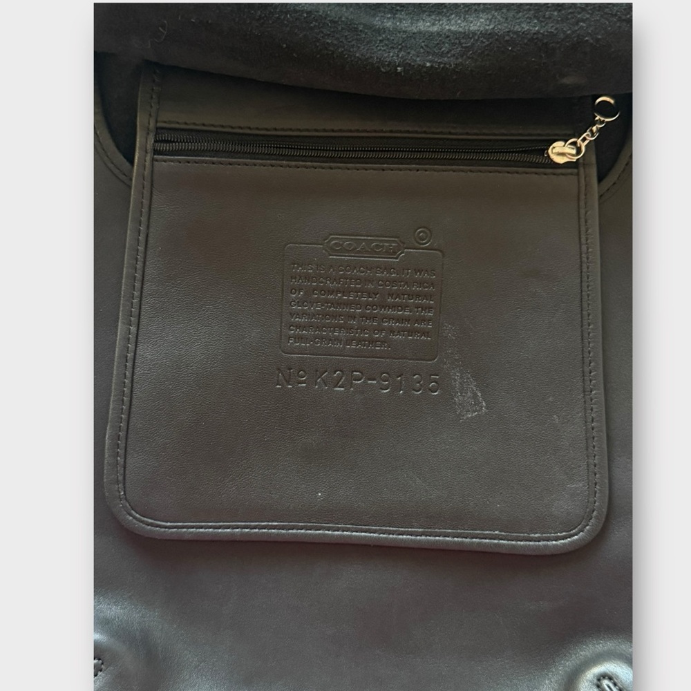 GUC Vintage Coach Black Leather Crossbody Bag - Picture 6 of 8